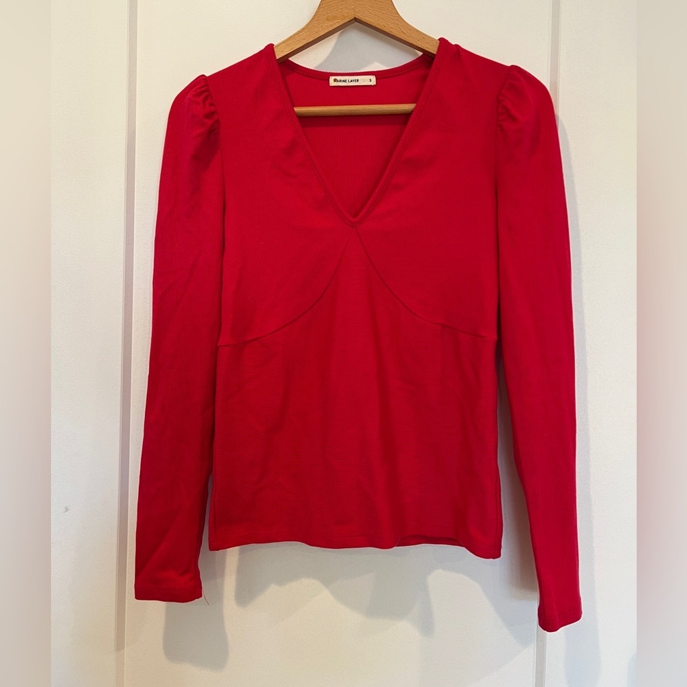 Marine Layer Lexi Rib V-Neck Top
